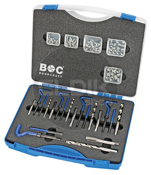 Bohrcraft GR-512 Comb.-Schroefdraad reparatieset in plastic koffer 130-dlg. M5 - M12 - 46011331512