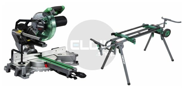 Hikoki C8FSHGWAWZ Afkortzaag 216mm 1100W + onderstel