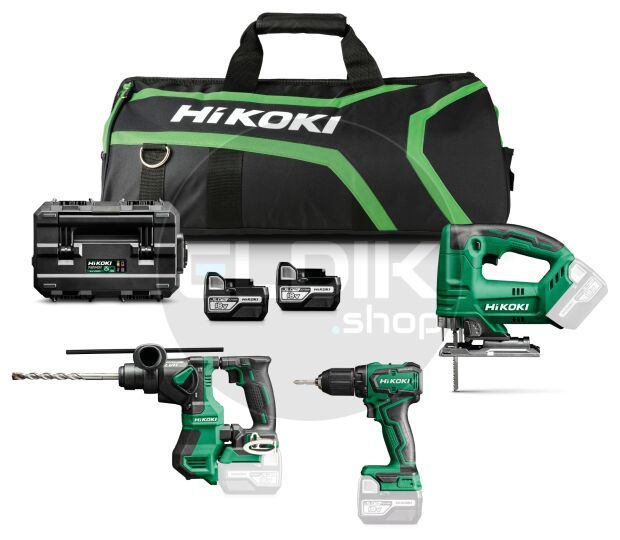 Hikoki KC18H4A-502 Combiset - 18 V / in tas. Inclusief 2 x BSL1850C accu's en lader