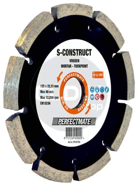 Perfectmate EPV0730 voegenfrees 125mm, asgat 22.23mm
