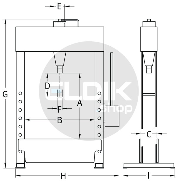 Compac FP25 G6 Werkplaatspers 25 Ton