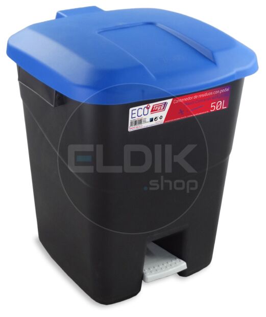 Tayg 50P Afvalcontainer met Voetpedaal - 50 Liter - blauw - 430022