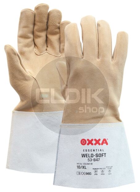 Oxxa Essential Weld-Soft 53-847 Lashandschoen, Hertenleder - 15384710