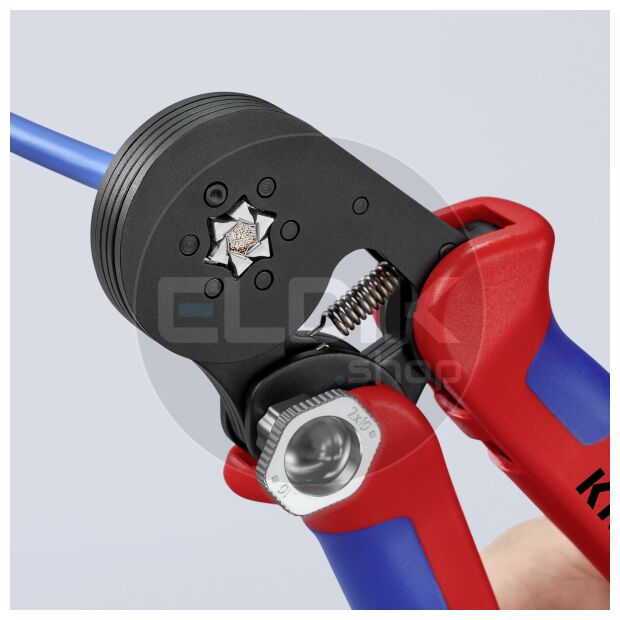 Knipex 97 53 14 Zelfstellende krimptang voor adereindhulzen | Zeskant persing 0,08 tot 16 mm²