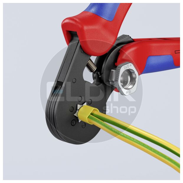 Knipex 97 53 14 Zelfstellende krimptang voor adereindhulzen | Zeskant persing 0,08 tot 16 mm²