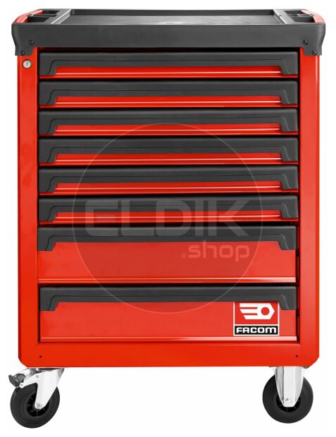 Facom ROLL.8M3A Roll Gereedschapswagen – 8 Laden – M3 - Rood