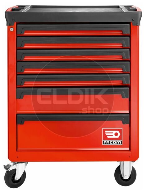 Facom ROLL.7M3A Roll Gereedschapswagen – 7 Laden – M3 - Rood