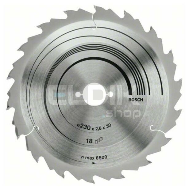 Bosch 2608640804 Cirkelzaagblad voor Hout | 230 x 30 T18