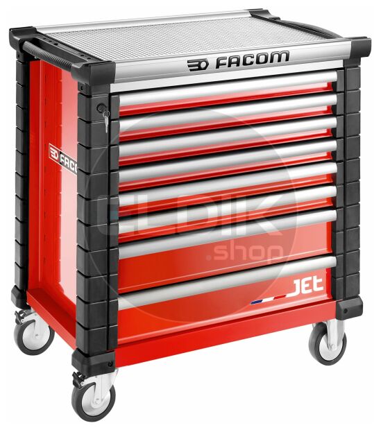 Facom JETCM215BNL Gevulde gereedschapswagen 8 Laden | 215-delig in kunststof inlay | Rood