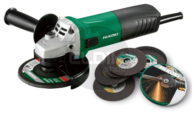 Hikoki G13SR4YGZ/2 Haakse slijpmachine - 125 mm / 730 W + 10 slijpschijven