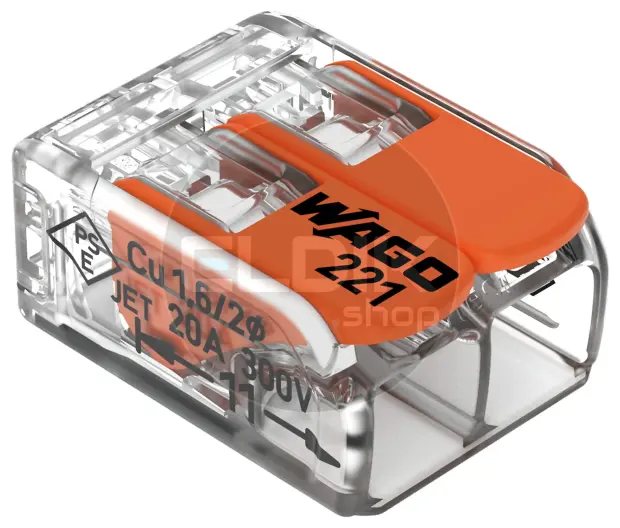 Wago 221-412 2V verbindingsklem t/m 4mm² soepel en massief