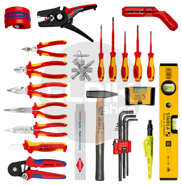 Knipex Robust26 Move 22 Delige Gevulde Gereedschapskoffer - Elektra - 00 21 33 E