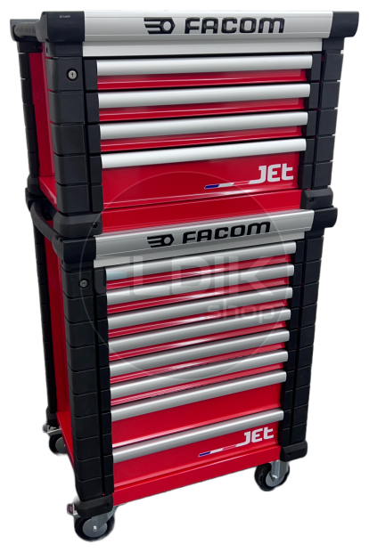 Facom JET Gereedschapswagen – 8 Laden met Opzetkast – M3 - Rood