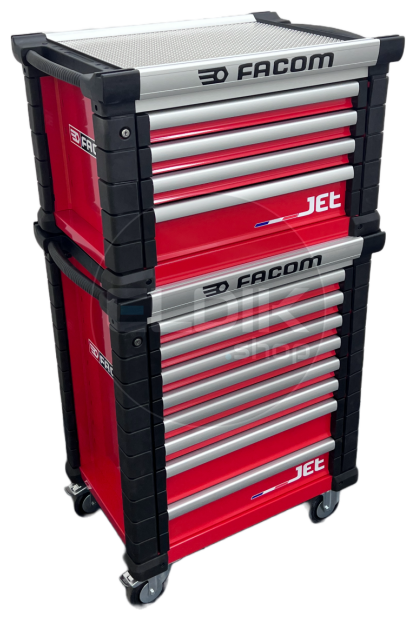 Facom JET Gereedschapswagen – 8 Laden met Opzetkast – M3 - Rood