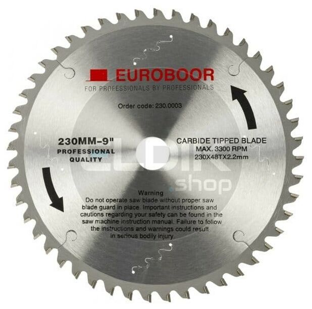 Euroboor 230.0003 Cirkelzaagblad voor Staal | 230 x 25.4 T48