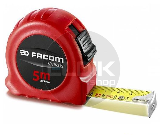 Facom 893B.519PB Dubbelzijdig Rolbandmaat met ABS-behuizing | 5 Meter 19 mm
