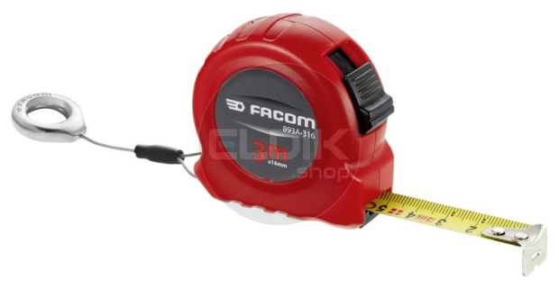 Facom 893.316SLS Rolbandmaat 3 meter met Valbeveiliging