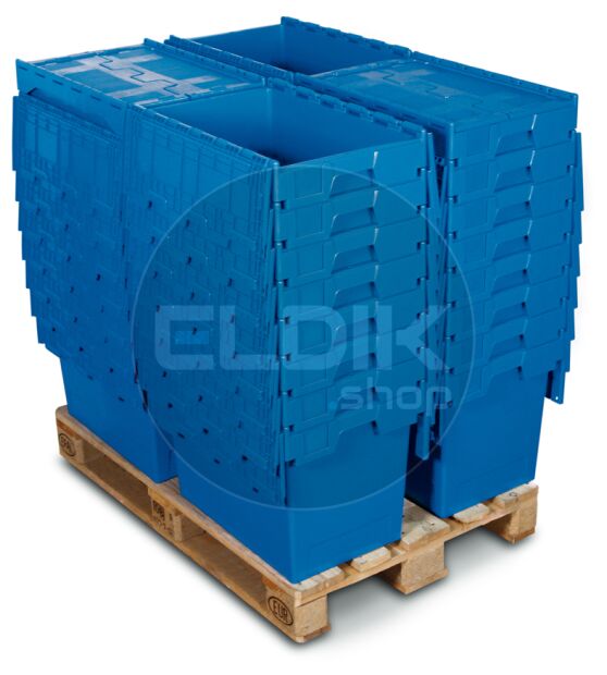 Tayg 6424-T Eurobox met Deksel L600 × B400 × H240 mm - Blauw - 265006