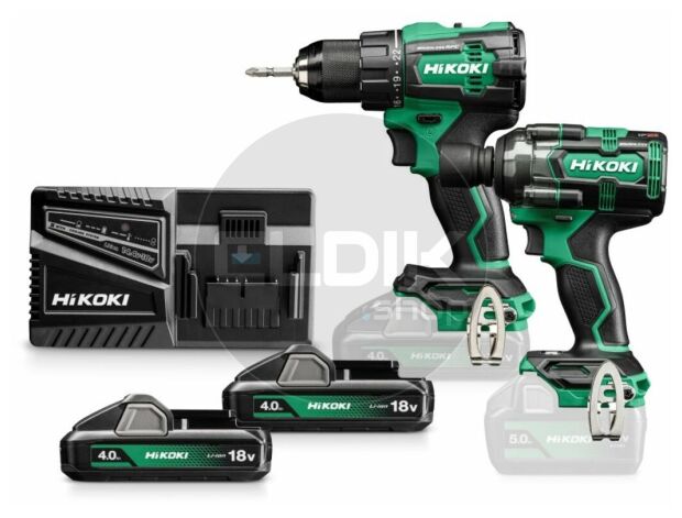 Hikoki KC18DEWLZ Combiset - 18 V / in HSC III. Inclusief 2x 4.0Ah accu's BSL1840M en lader