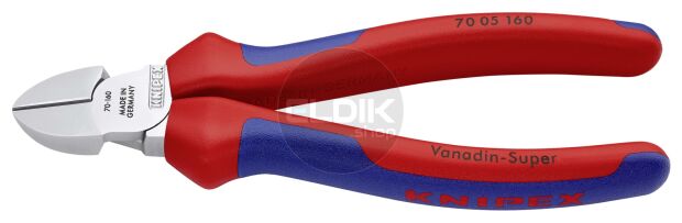 Knipex 70 05 160 Zijsnijtang verchroomd/comfort 160 mm