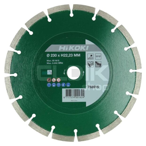 Hikoki 752812 Diamant zaagblad 125 x 22,23 x 10mm type universeel laser
