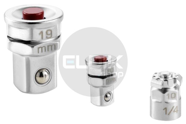 Facom 467.ADAPT10-19 3 Delige Adaptersset voor Ratelsleutels naar Ratel 1/2 en 1/4''