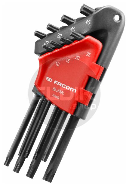 Facom 89.JP8AL 89.jp haakse inbussleutels torx lang in houder