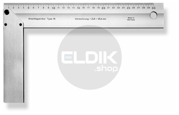Scala 416316 precisie winkelhaak met aanslag, 250 x 160 mm