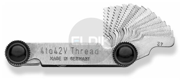 Scala 464.120-x schroefdraadmeter, 30 blads, BSW - BSF 4 - 42