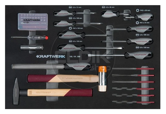 Kraftwerk 102.117.103 Gevulde Gereedschapswagen 7 Laden | 337-Delig in Foam inlay