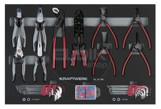 Kraftwerk 102.117.103 Gevulde Gereedschapswagen 7 Laden | 337-Delig in Foam inlay