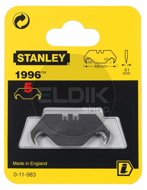 Stanley 1996 Reserve Mesjes Zonder Gaten | 5 Delige Set - 0-11-983