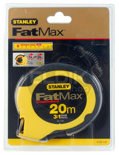 Stanley 0-34-133 Landmeter FATMAX 20m - 9,5mm Gesloten Kast