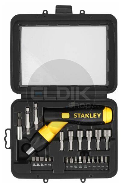 Stanley 0-63-022 22 Delige Pistoolgreep Ratel-Bit-Set