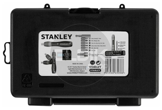 Stanley 0-63-038 38 Delige Pistoolgreep Ratel-Bit-Set