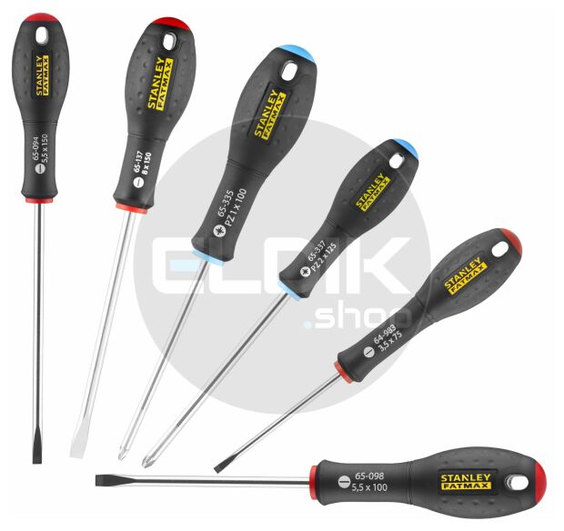Stanley 0-65-428 FATMAX Schroevendraaierset 6-delig - Standaard/Parallel/Pozidriv