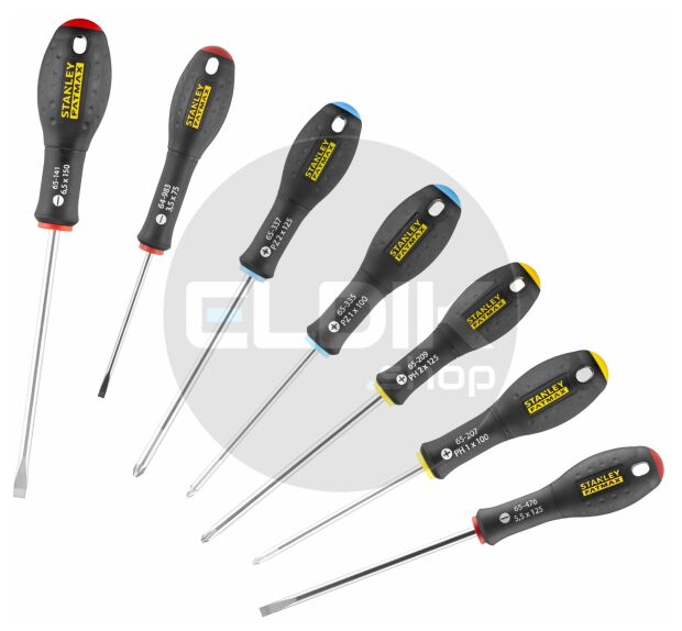 Stanley 0-65-438 FATMAX Schroevendraaierset 7-delig - Standaard/Parallel/Phillips/Pozidriv