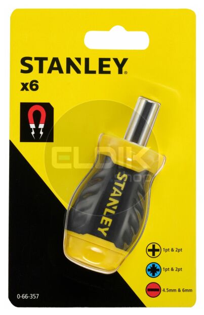 Stanley 0-66-357 Multibit Stubby Schroevendraaier