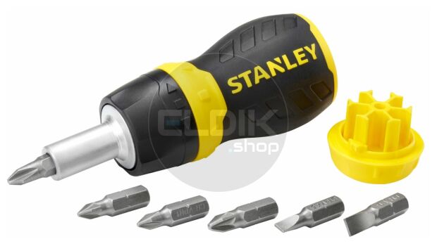 Stanley 0-66-358 Multibit Stubby Schroevendraaier met ratel