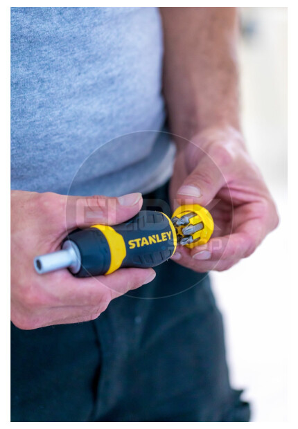 Stanley 0-66-358 Multibit Stubby Schroevendraaier met ratel