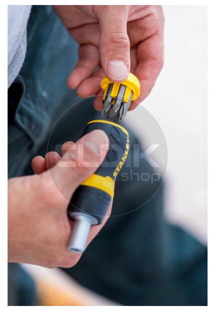 Stanley 0-66-358 Multibit Stubby Schroevendraaier met ratel