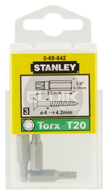 Stanley 0-68-842 1/4" Bits Torx T20