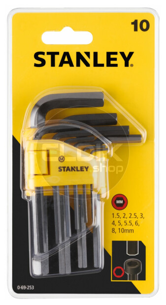 Stanley 0-69-253 Stiftsleutelset 10 Dlg 1,5-10mm