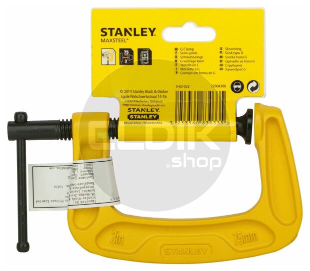 Stanley 0-83-033 75mm/3" C-Klem