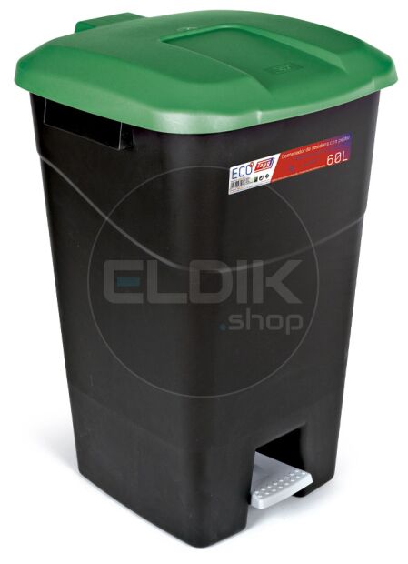 Tayg 60P Afvalcontainer met Voetpedaal - 60 Liter - groen - 431036