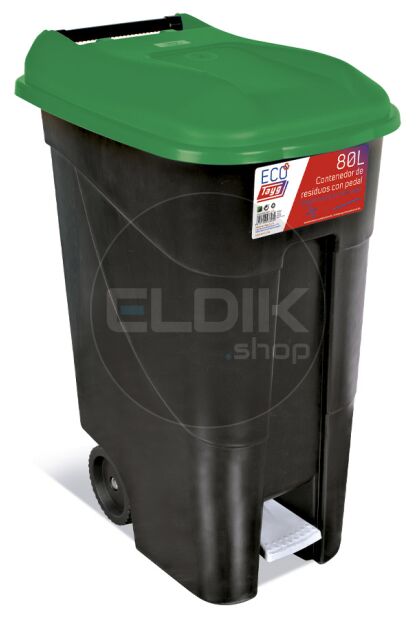 Tayg 80P Afvalcontainer met Voetpedaal - 80 Liter - groen - 433030