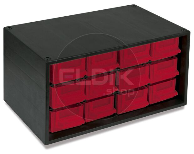Tayg 348006 Stapelbaar kastje met 12 bakken - 280 x 167 x 140 mm