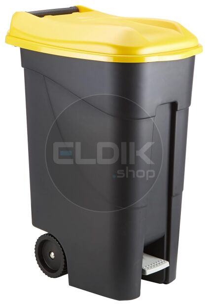Tayg 80P Afvalcontainer met Voetpedaal - 80 Liter - geel - 433016