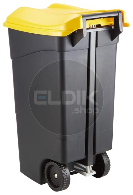 Tayg 80P Afvalcontainer met Voetpedaal - 80 Liter - geel - 433016