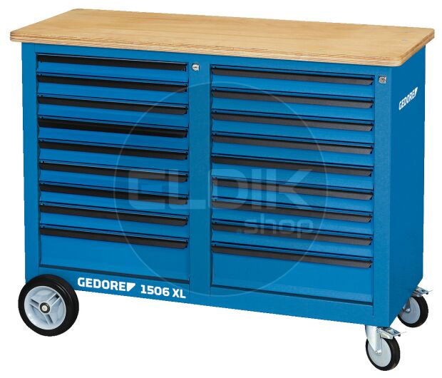 Gedore 1506 XL 2810 Verrijdbare werkbank, 1,25 m breed, met 18 laden - 2528096
